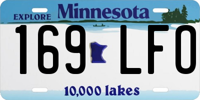 MN license plate 169LFO