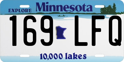 MN license plate 169LFQ