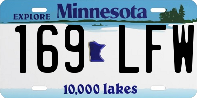 MN license plate 169LFW