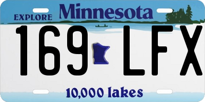 MN license plate 169LFX