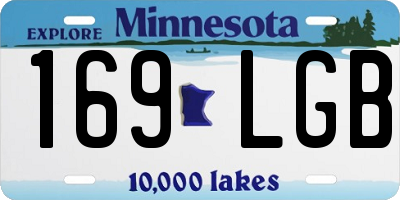 MN license plate 169LGB