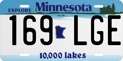 MN license plate 169LGE
