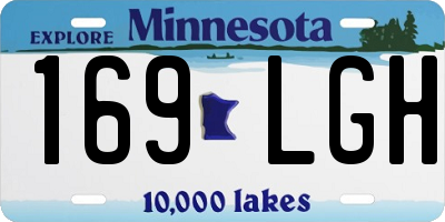 MN license plate 169LGH