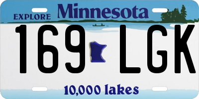 MN license plate 169LGK