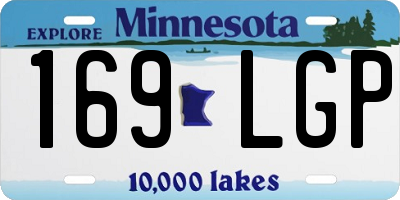 MN license plate 169LGP
