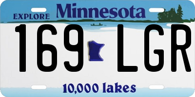 MN license plate 169LGR
