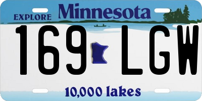 MN license plate 169LGW