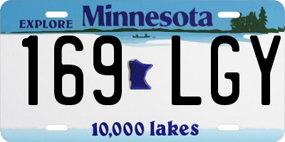 MN license plate 169LGY