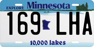 MN license plate 169LHA