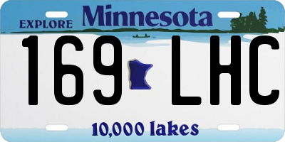 MN license plate 169LHC