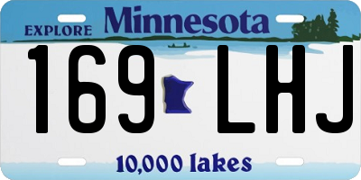 MN license plate 169LHJ