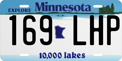 MN license plate 169LHP