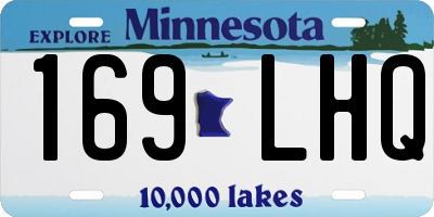 MN license plate 169LHQ