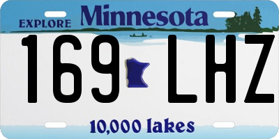 MN license plate 169LHZ