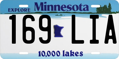 MN license plate 169LIA