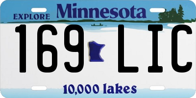 MN license plate 169LIC