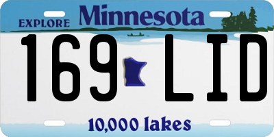 MN license plate 169LID