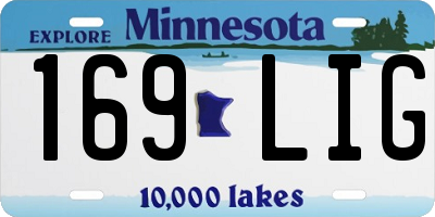 MN license plate 169LIG