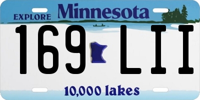 MN license plate 169LII