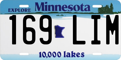 MN license plate 169LIM