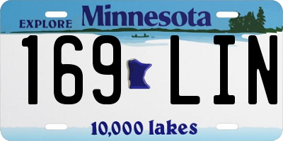 MN license plate 169LIN