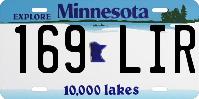 MN license plate 169LIR