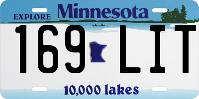MN license plate 169LIT