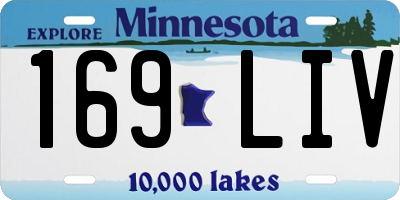 MN license plate 169LIV