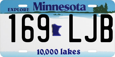 MN license plate 169LJB