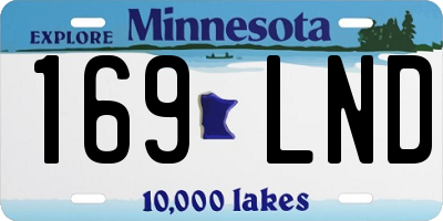 MN license plate 169LND