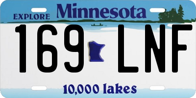 MN license plate 169LNF