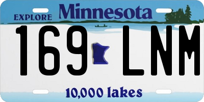 MN license plate 169LNM