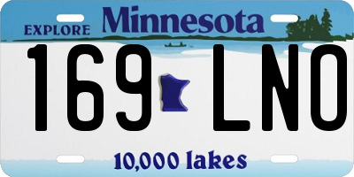 MN license plate 169LNO