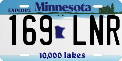 MN license plate 169LNR