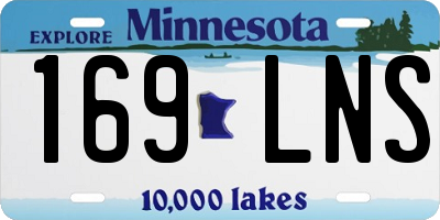 MN license plate 169LNS
