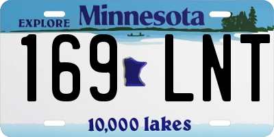MN license plate 169LNT