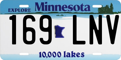 MN license plate 169LNV