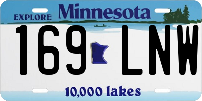 MN license plate 169LNW
