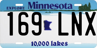 MN license plate 169LNX