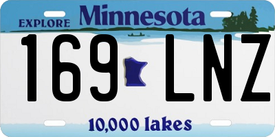 MN license plate 169LNZ