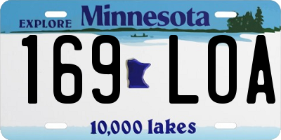 MN license plate 169LOA