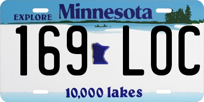 MN license plate 169LOC