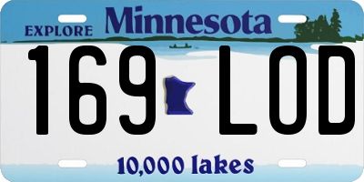 MN license plate 169LOD