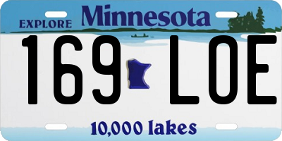 MN license plate 169LOE