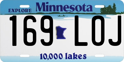 MN license plate 169LOJ
