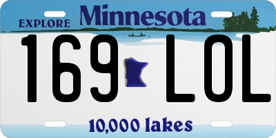 MN license plate 169LOL