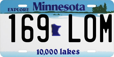 MN license plate 169LOM