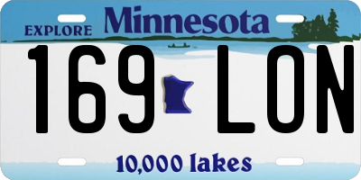MN license plate 169LON