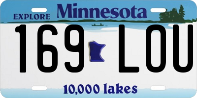 MN license plate 169LOU