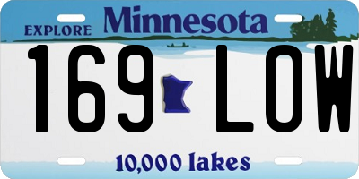 MN license plate 169LOW